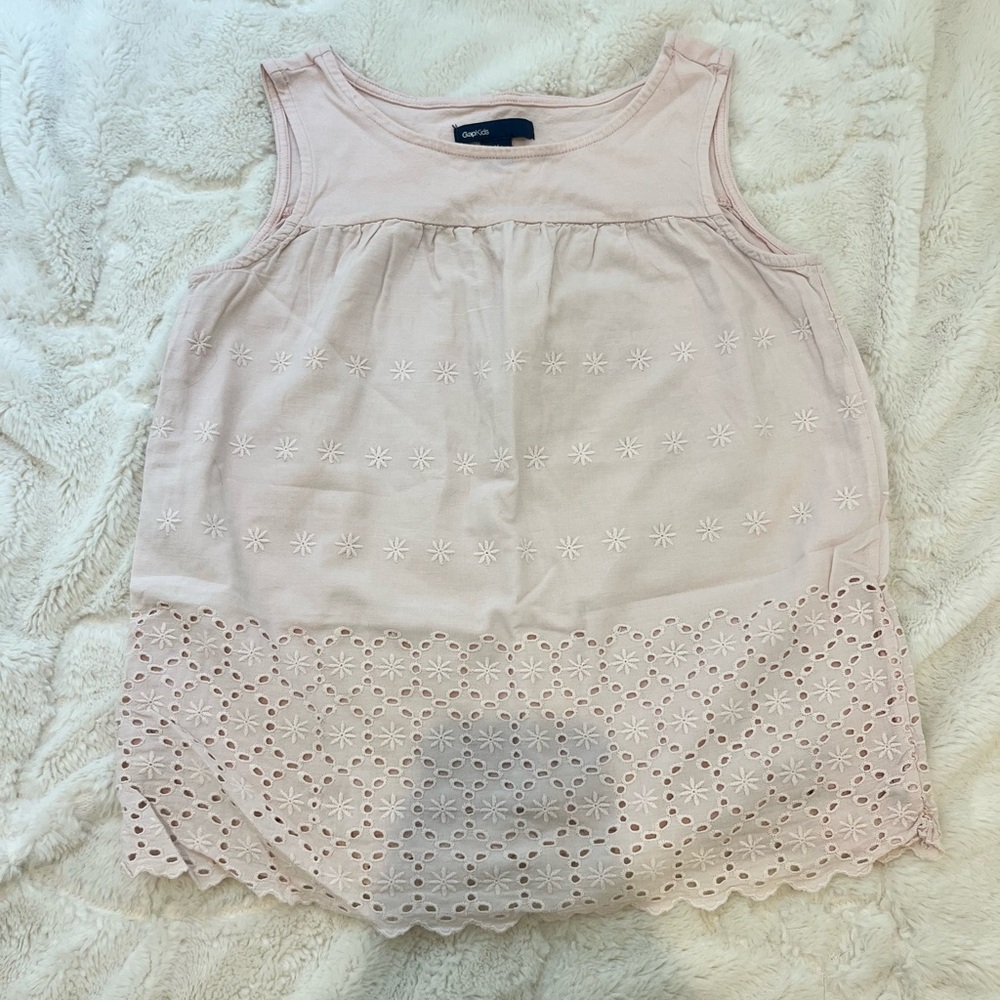 Pink Sleeveless Eyelet GAP kids Top
